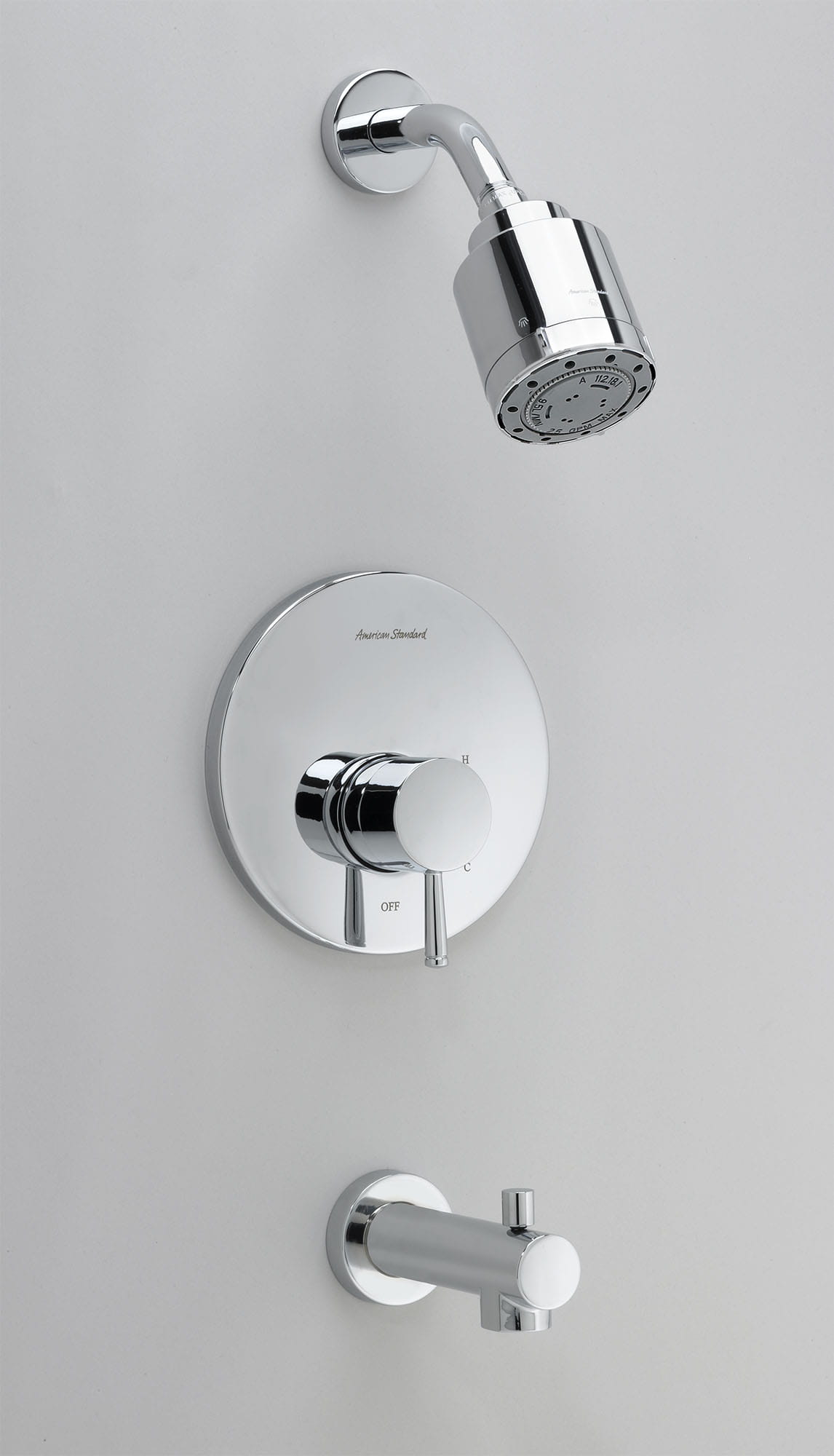 Serin® 2.5 gpm/9.5 L/min Garniture de douche avec ommeau de douche à 3 fonctions, cartouche à double équilibre de pression en céramiqueavec poignée à levier